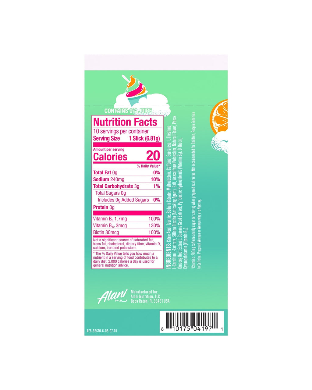 energy sticks - sherbet swirl